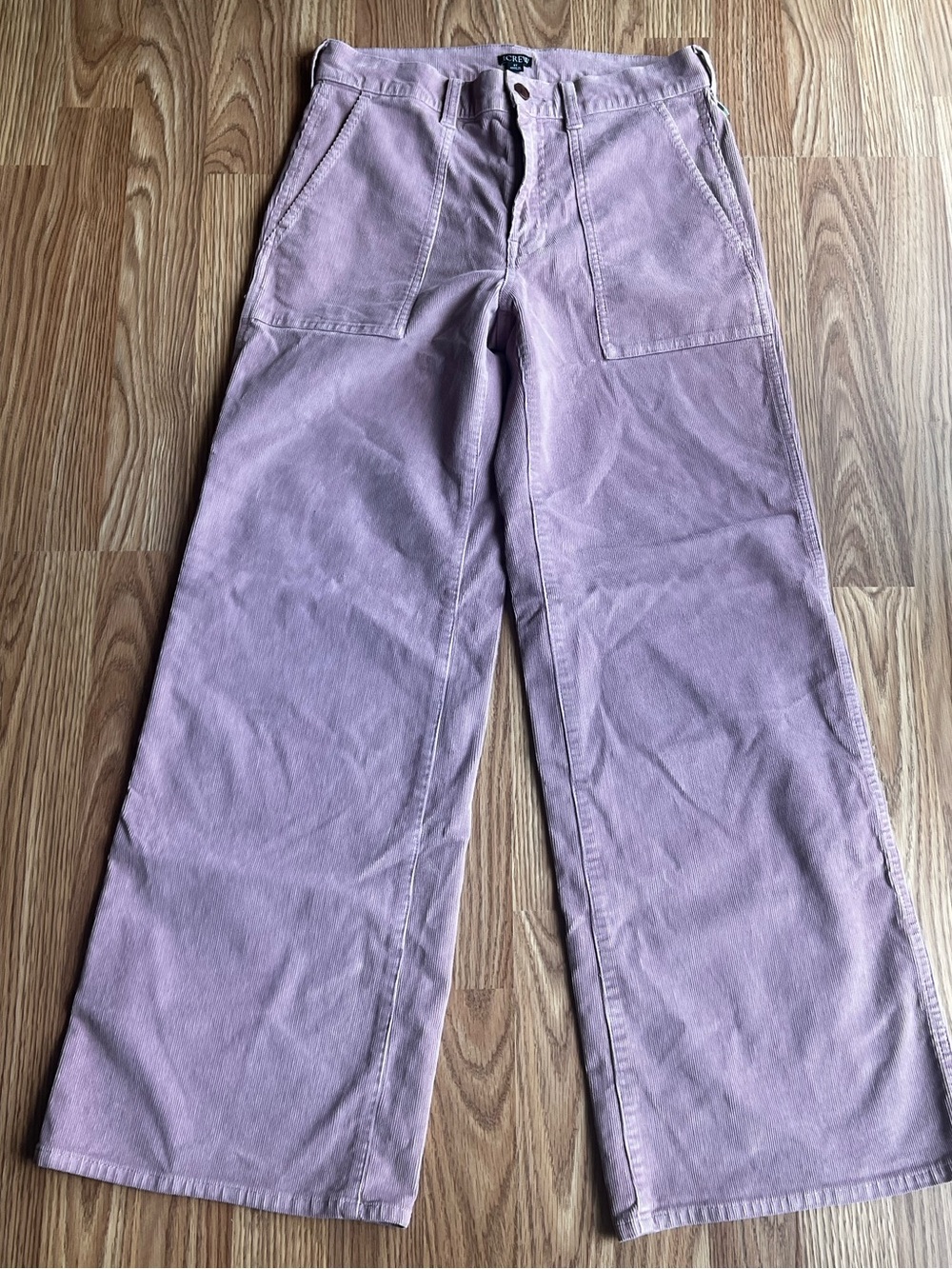 J. Crew Camp-pocket Wide Leg Corduroy Pants in Lavender